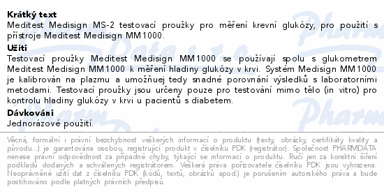 Test.proužky Meditest Medisign MS-2 50ks