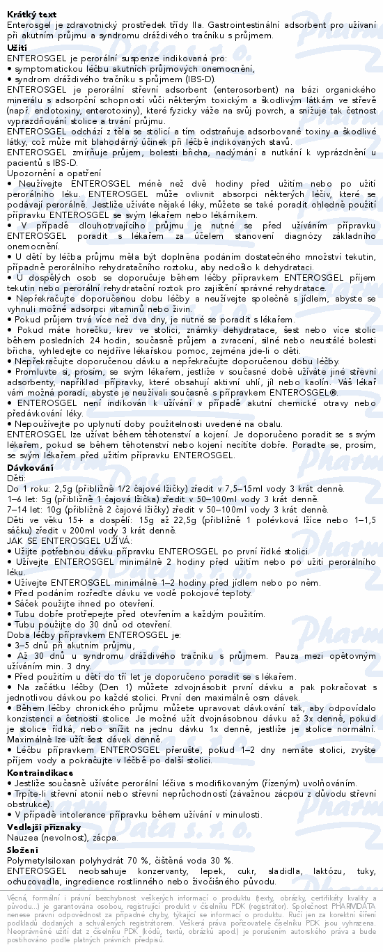 Enterosgel suspenze pro vnitřní užití sáčky 10x15g