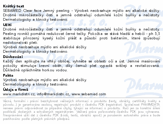 SEBAMED Clear face jemný peeling 150ml