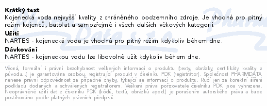 NUTREND Nartes kojenecká voda 1500ml