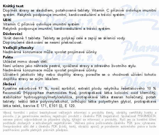 Vitamín C + Rakytník tbl.30+10