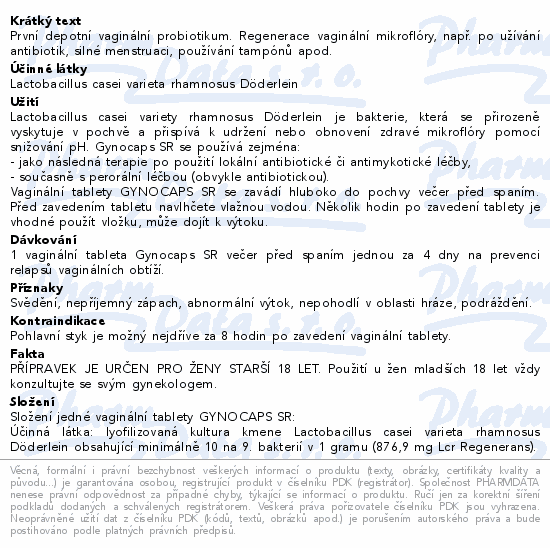 Gynocaps SR tbl.6