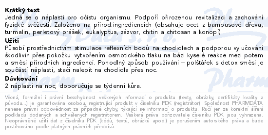 Herbalex detoxik.náplast s konopím 10ks+40%gratis