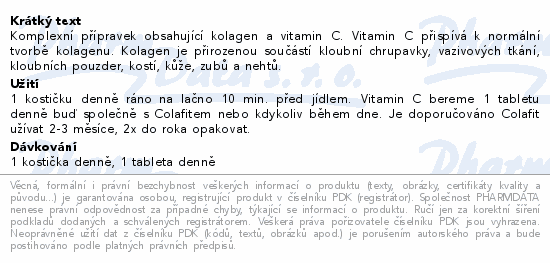 Colafit s Vitamínem C 60 + 60 kostek