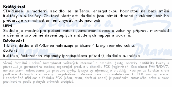 STARLinea univerzální sypké sladidlo 250g
