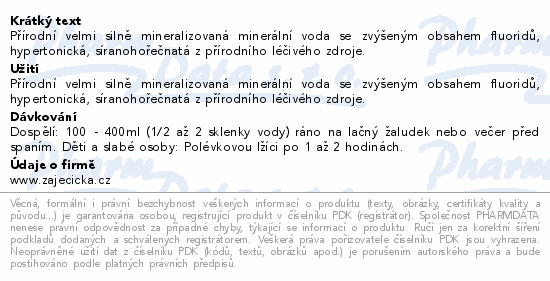 Zaječická hořká voda 0.5l