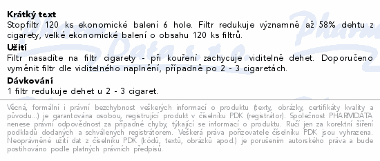 Stopfiltr 120ks ekonomické baleni