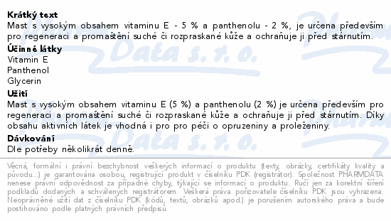 Vitamin E mast 5% 30g Dr.Müller