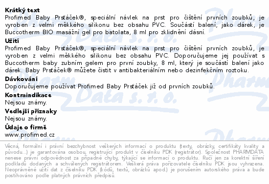 Profimed Baby Prsťáček průhled. zub.kartáček INF05