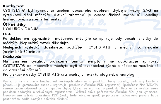 Cystistat 40mg/50ml