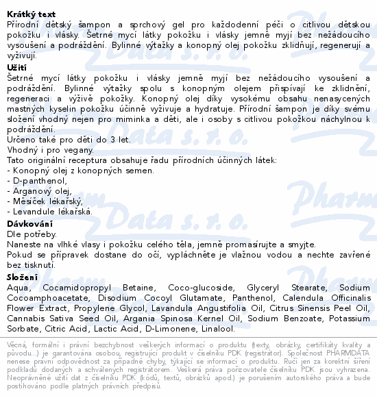 Annabis Bodycann přírodní Kids&babies 2v1 250ml