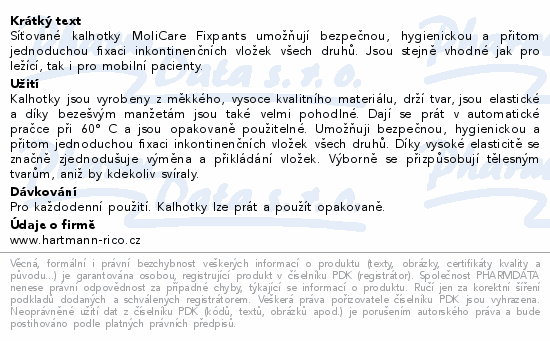 MoliCare Fixpants inkont.fixační kalhotky L 3ks