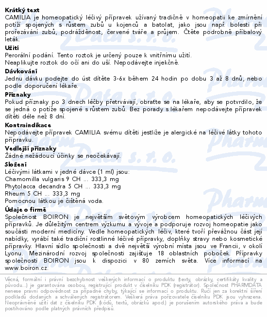 Camilia por.sol.mdc.10x1ml