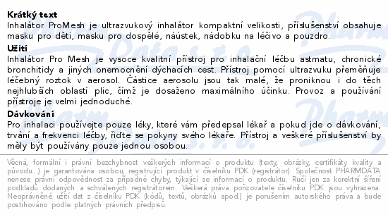 Biotter ProMesh inhalátor ultrazvukový 1 sada