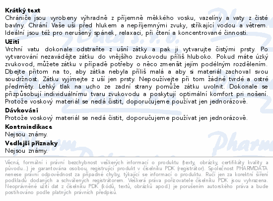 Ohropax Chránič sluchu Classic 4ks