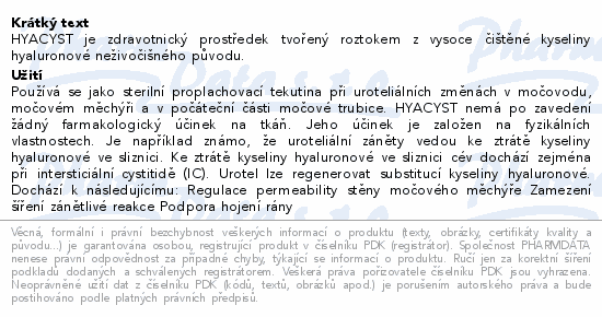 Hyacyst roztok hyalurátu sodného 120mg/50ml