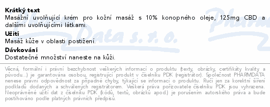 Konopné mazání 10% s CBD 125ml