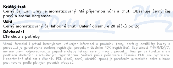 Megafyt Černý čaj Earl Grey 20x2g