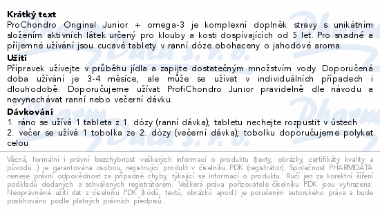ProfiChondro original JUNIOR tbl.60+tob.60