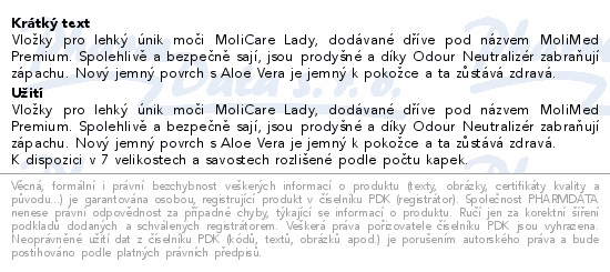 Inko. vložky MoliCare Lady Pad 2kap Duopack 2x14ks