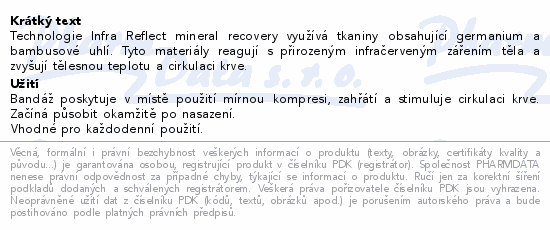 Pulsaar Active bandáž na kotník s bambus.uhl.vel.L