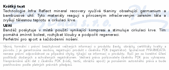 Pulsaar Active bandáž na koleno s bambus.uhl.vel.S