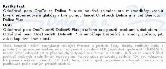 ONETOUCH Delica Plus Odběrové pero