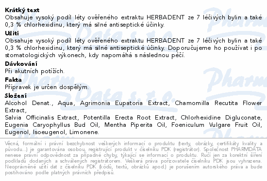 HERBADENT PROFES.sprej na dásně s chlorhex.25ml