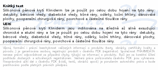 Pěnový silikon.obvaz Kliniderm s okr. 10x10cm 5ks