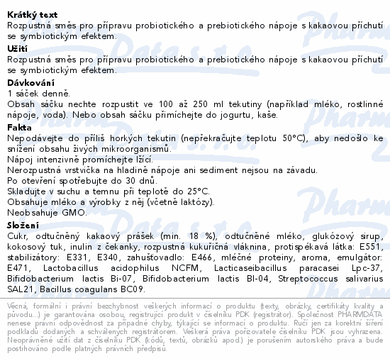 BENU Probio nápoj kakaová příchuť 10x10g