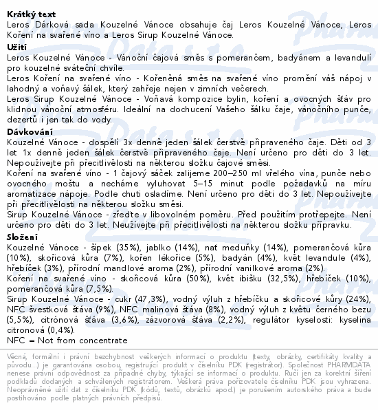 LEROS Dárková sada kouzelné Vánoce