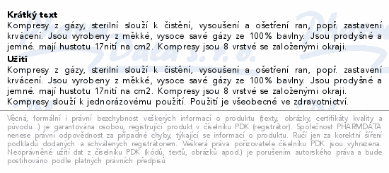 Gáza kompr.nester.10x10cm/100ks 8vrstev