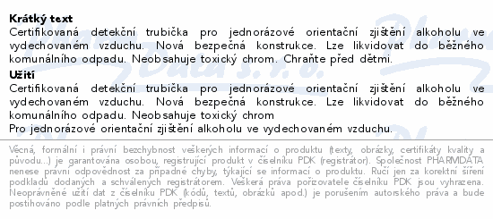 Alkohol test sada 5ks