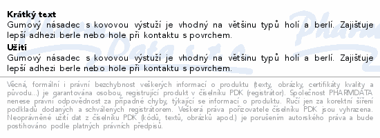 Násadec na berle 3TK pryž.trv.černý kov.výzt.18/42